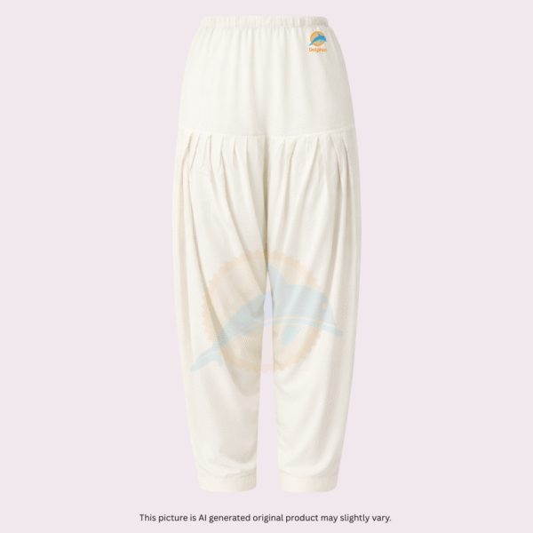 Off White Shalwar With Belt